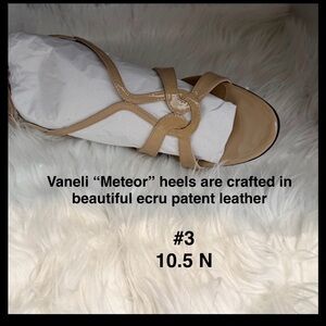 Vaneli “Meteor” heels are crafted in beautiful ecru patent leather 10 1/2 N #3